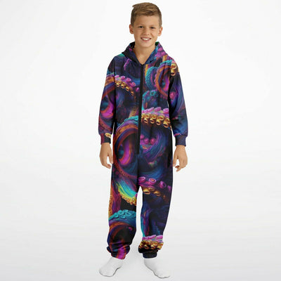 Colorful octopus Athletic Youth Jumpsuit