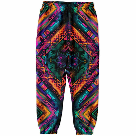 Neon Mandala Cargo Sweatpants