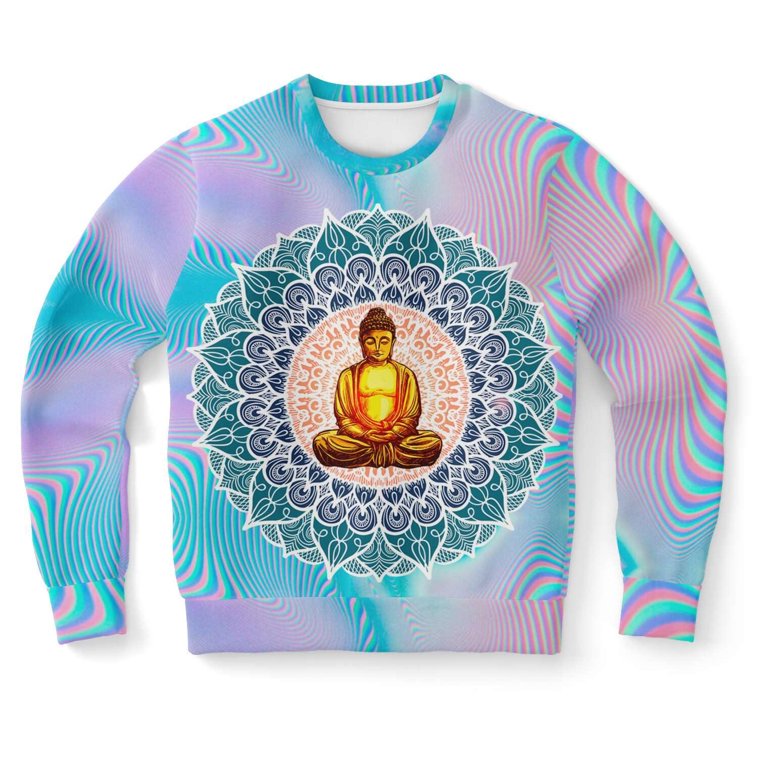 Budha Mandala Holographic Sweatshirt - OnlyClout