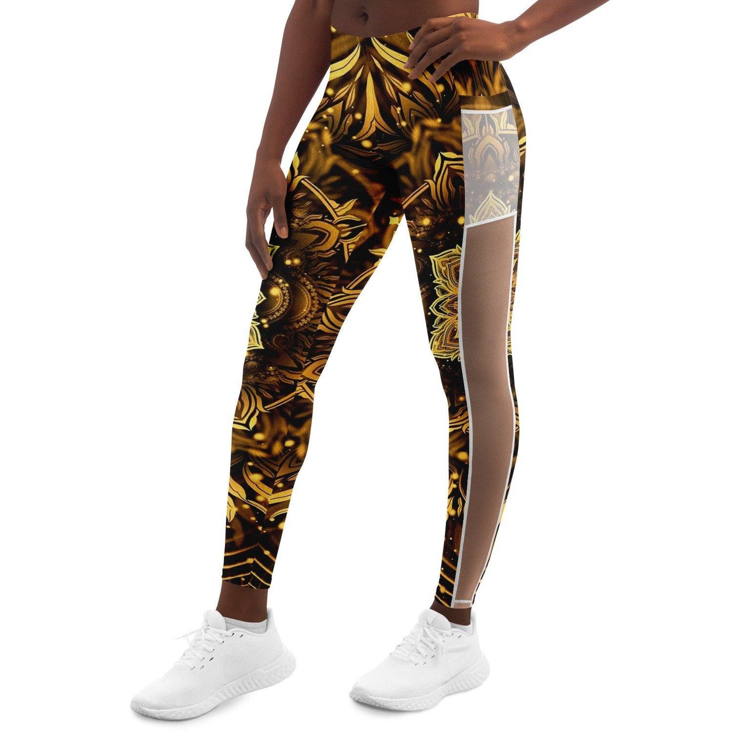 Golden Mandala Music Festival Pocket Leggins - OnlyClout