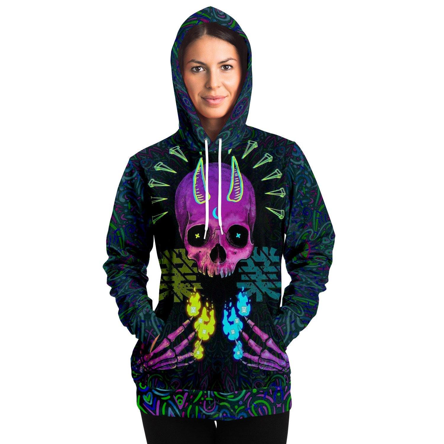 Trippy Skull Hoodie - OnlyClout