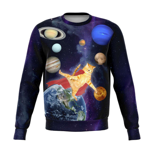 Space Hero Cat 3D Unisex Sweater - OnlyClout