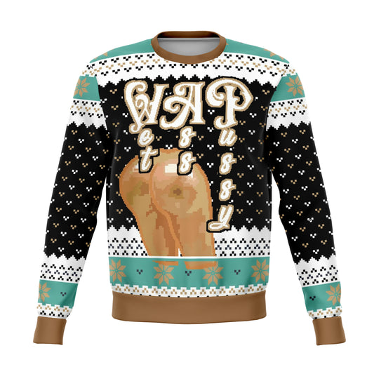 WET ASS PU**Y INITIALS UGLY CHRISTMAS SWEATER - OnlyClout