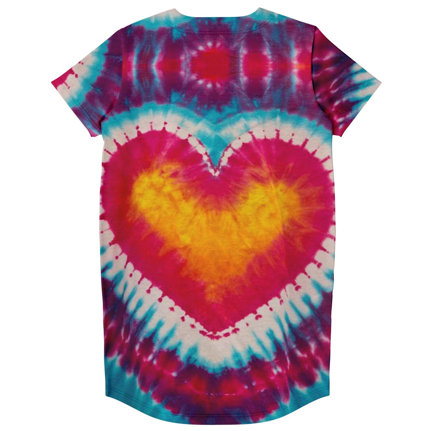 Tie-dye Heart Baseball Jersey Dress