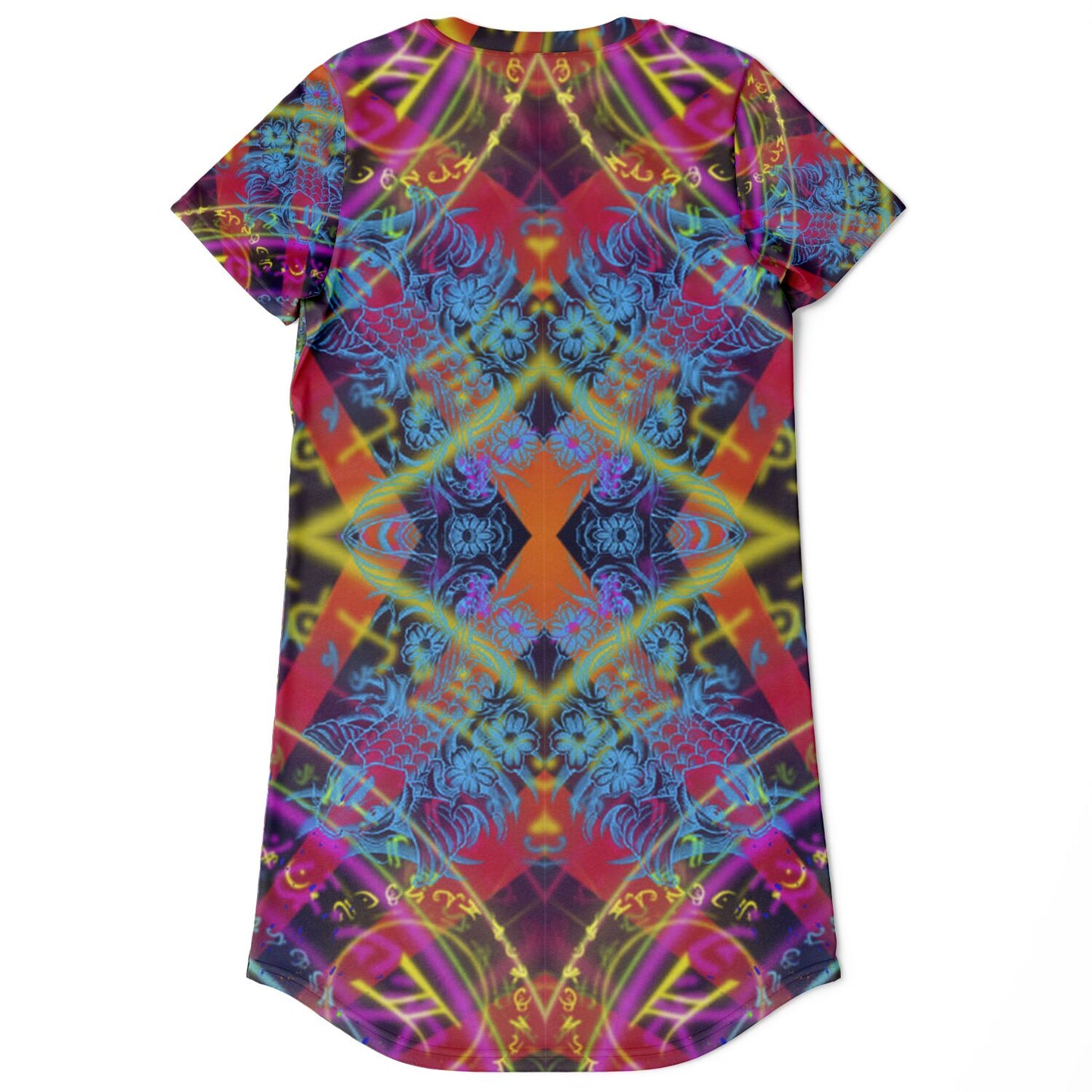 Psychedelic Tiger T-Shirt Dress