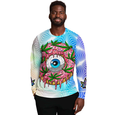Trippy Donut Holographic Sweatshirt, [music festival clothing], [only clout], [onlyclout]