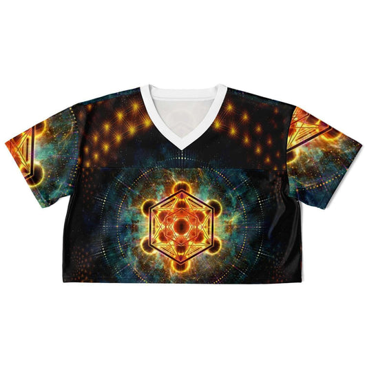  Metacosmos Rave Cropped Football Jersey, [music festival clothing], [only clout], [onlyclout]