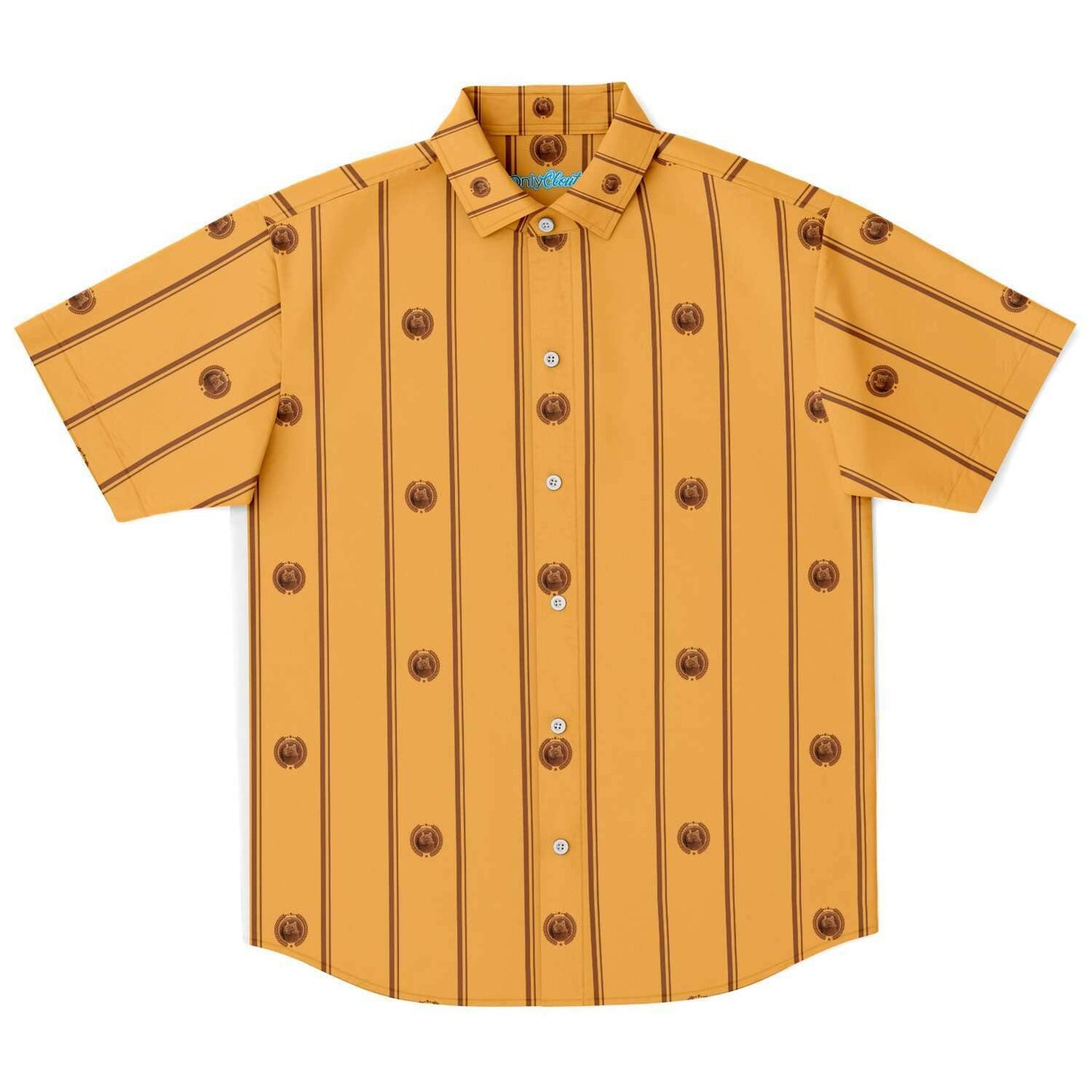 DOGE PATTERN short sleeve button down shirt - OnlyClout