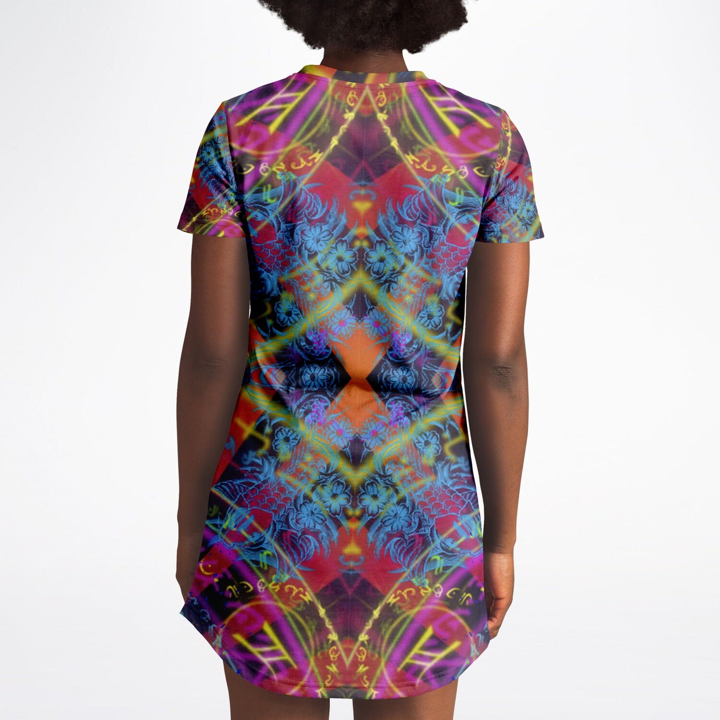 Psychedelic Tiger T-Shirt Dress