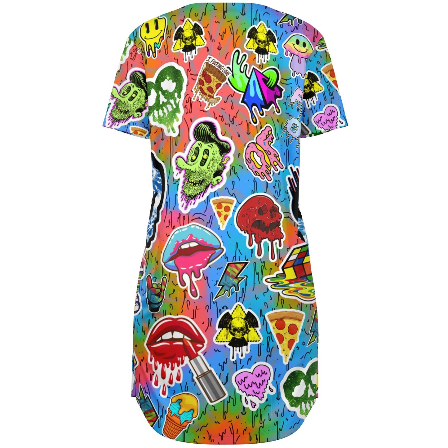 Drippy Stickers Baseball Jersey Dress