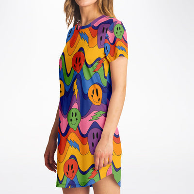 Acid Smiley T-Shirt Dress