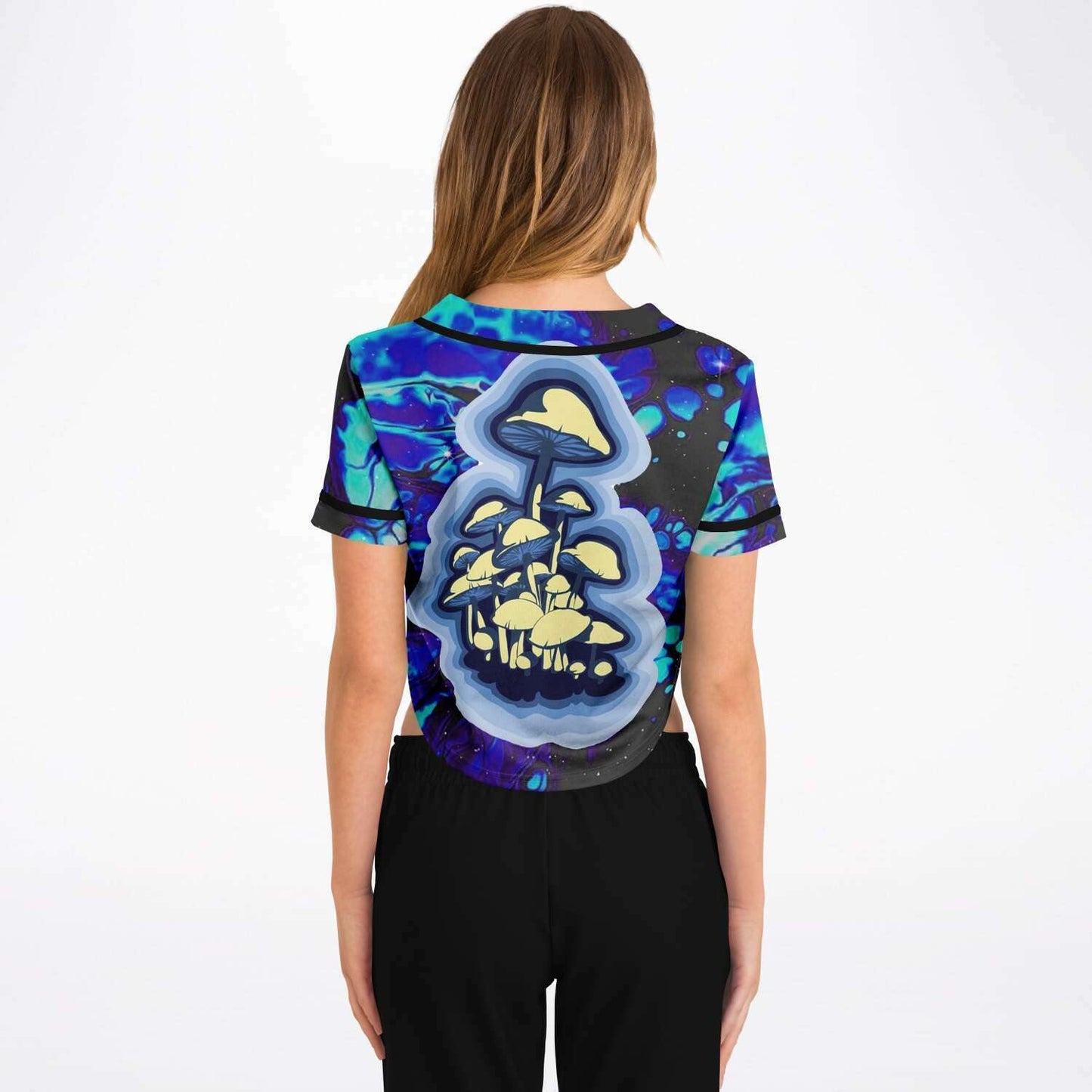  Mushrooms  Rave Cropped Baseball Jersey, [music festival clothing], [only clout], [onlyclout]