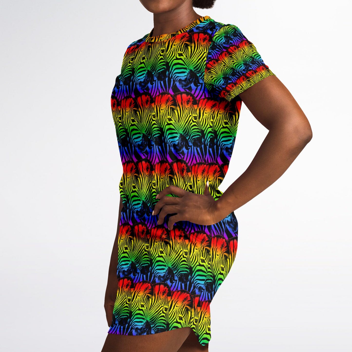 Trippy AF Zebra T-Shirt Dress