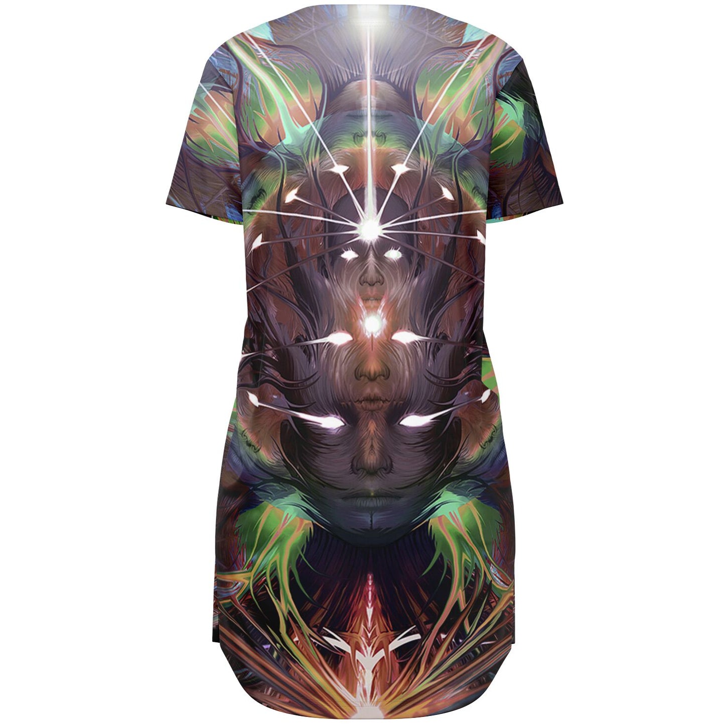 Acid Tri Trippy Baseball Jersey Dress