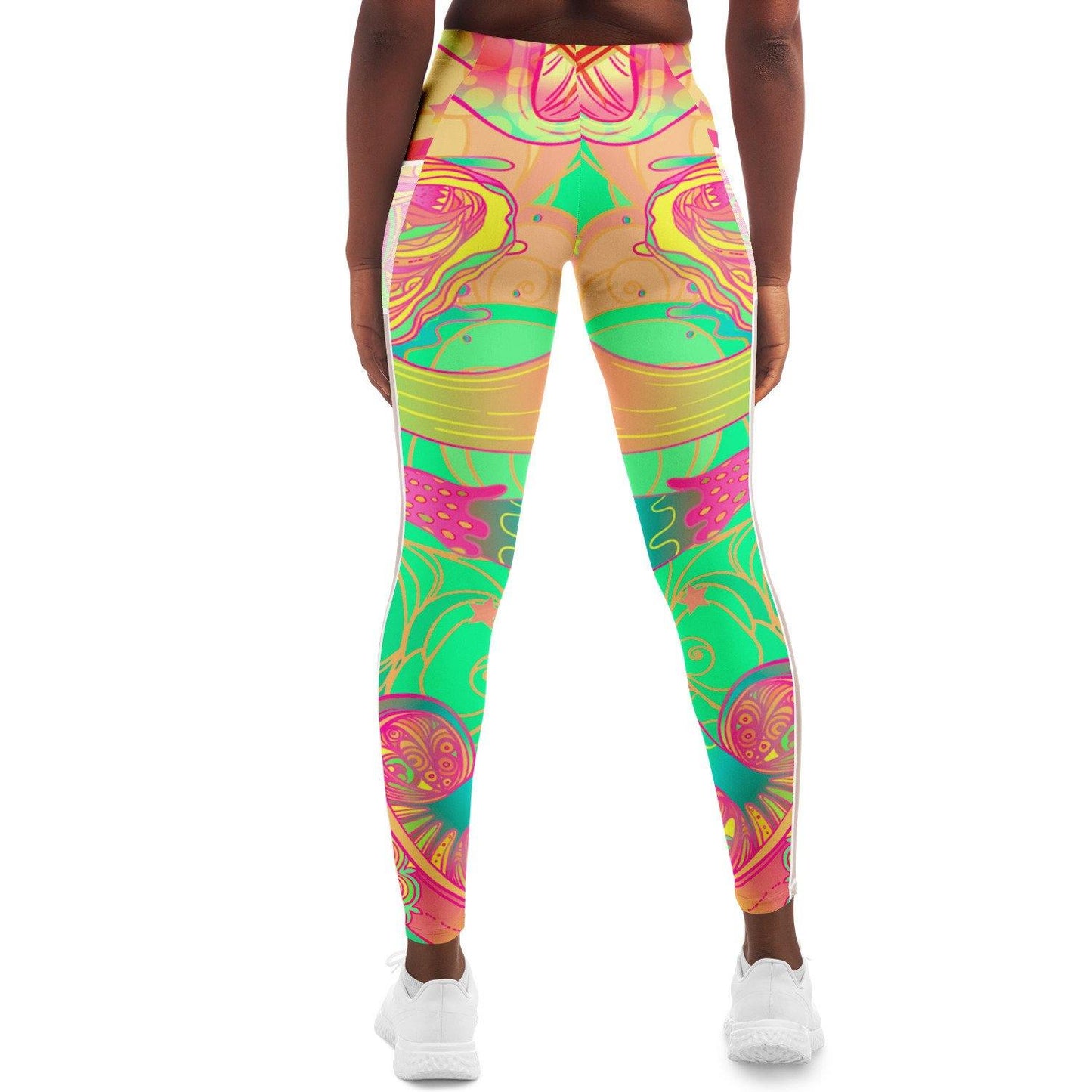 Mushroom Love Music Festival Pocket Leggins - OnlyClout