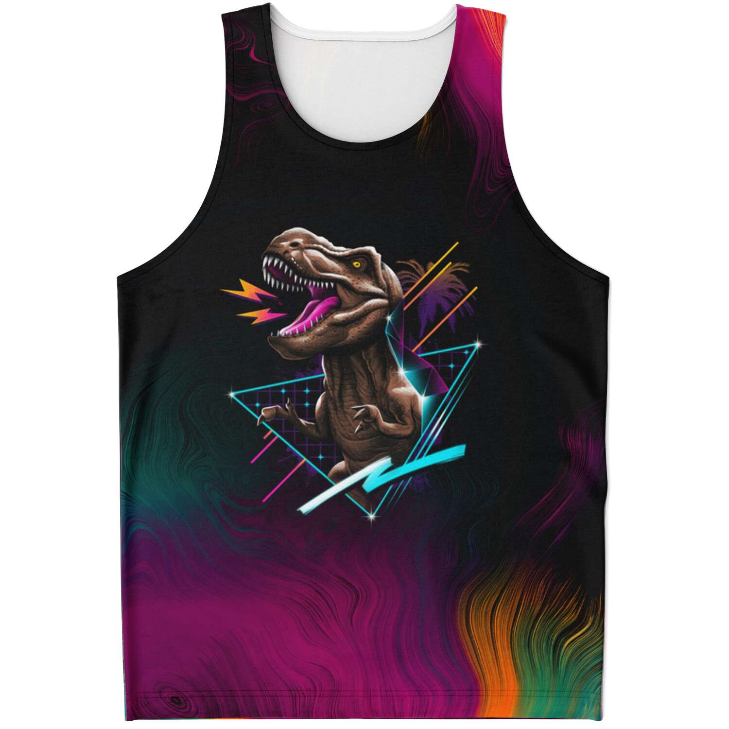 Retro Wawe Dino Unisex Tank - OnlyClout