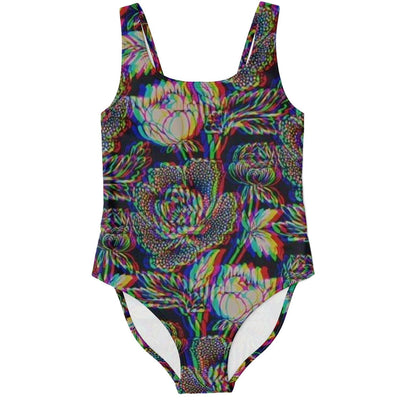 Trippy Black and White Floral Swimsuit - OnlyClout