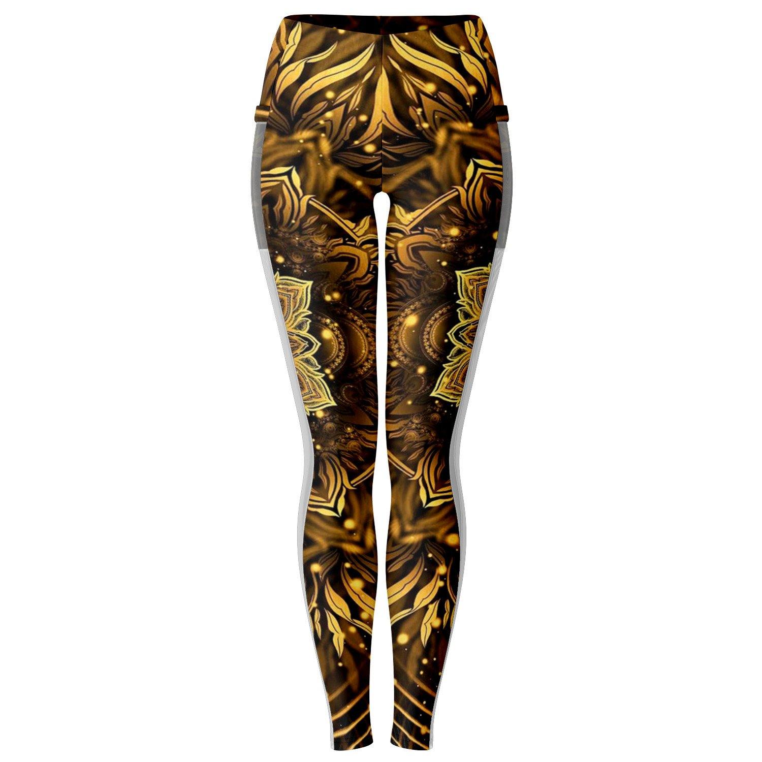 Golden Mandala Music Festival Pocket Leggins - OnlyClout