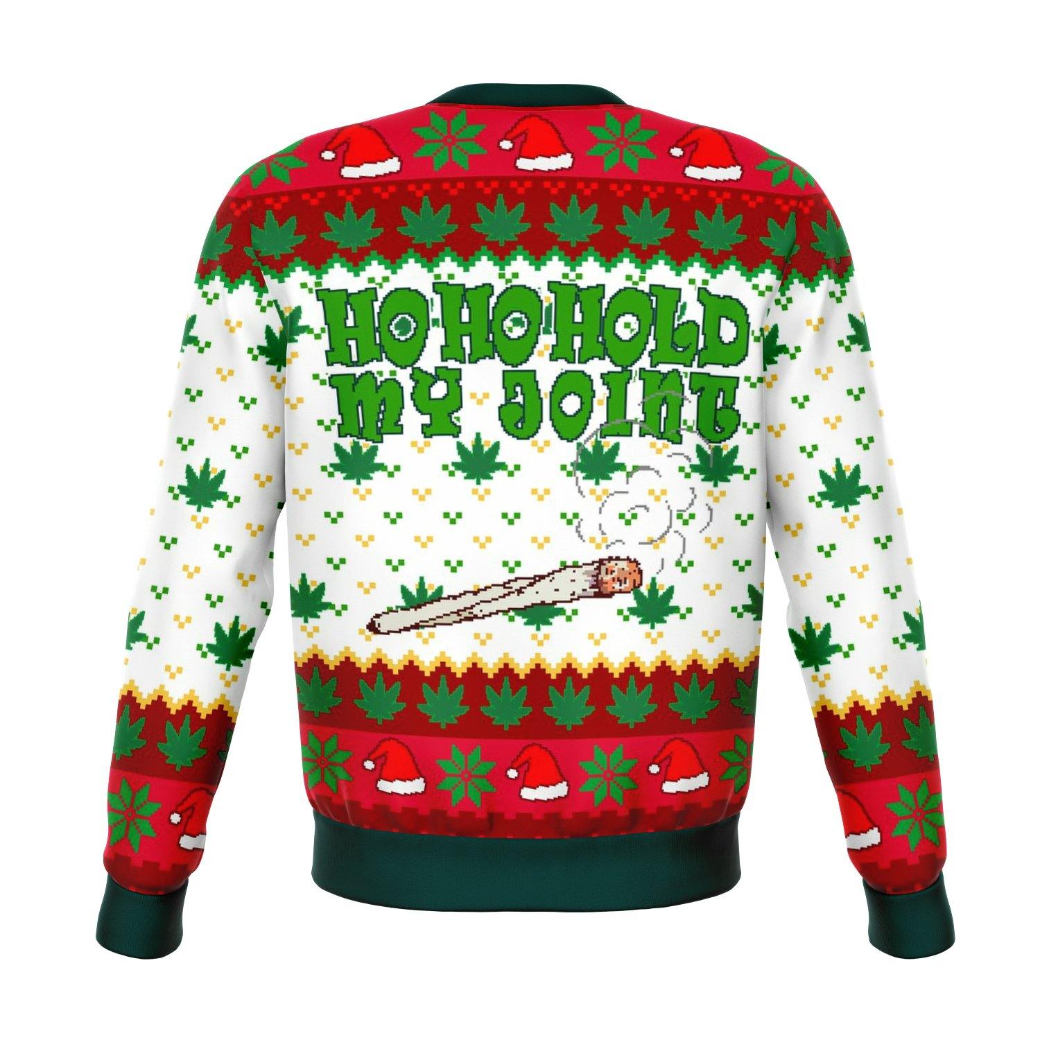 ho ho ho ho my joint dank ugly Christmas sweater - OnlyClout