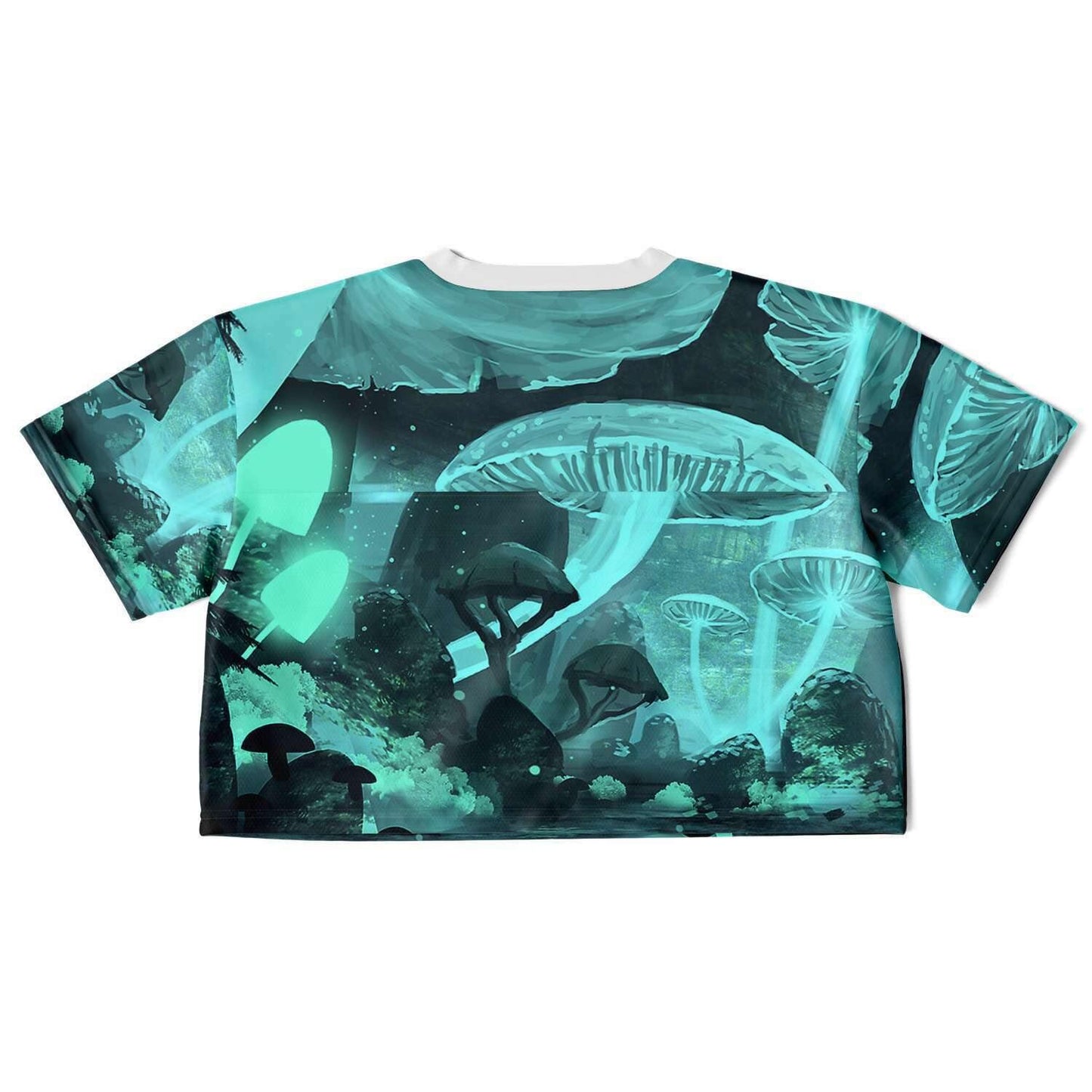  Glowing Mushroom Rave Cropped Football Jersey, [music festival clothing], [only clout], [onlyclout]