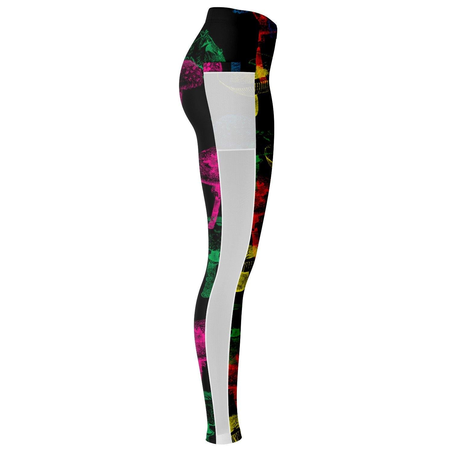 Psy Mushrooms Music Festival Pocket Leggins - OnlyClout