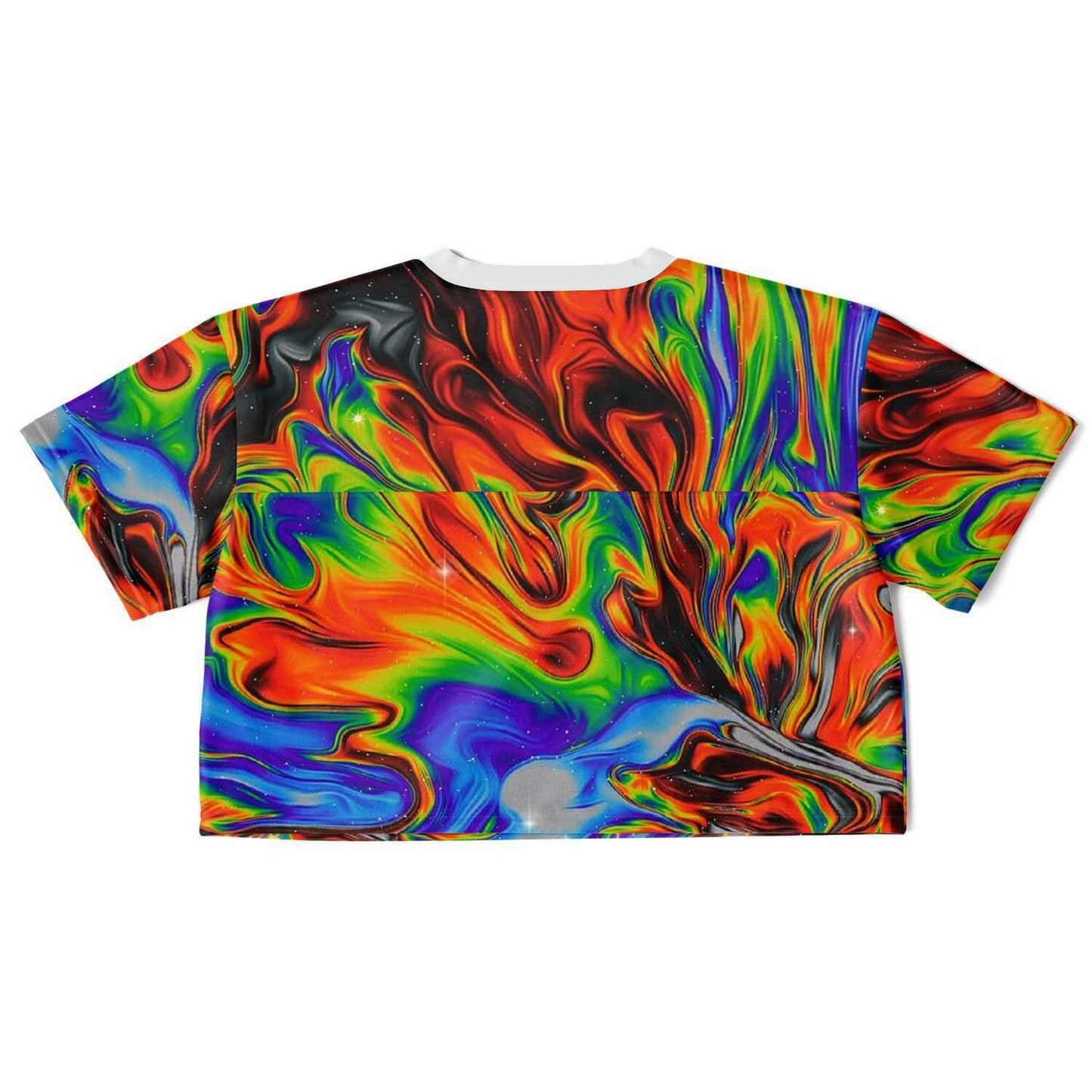  Bright Oil Rave Cropped Football Jersey, [music festival clothing], [only clout], [onlyclout]