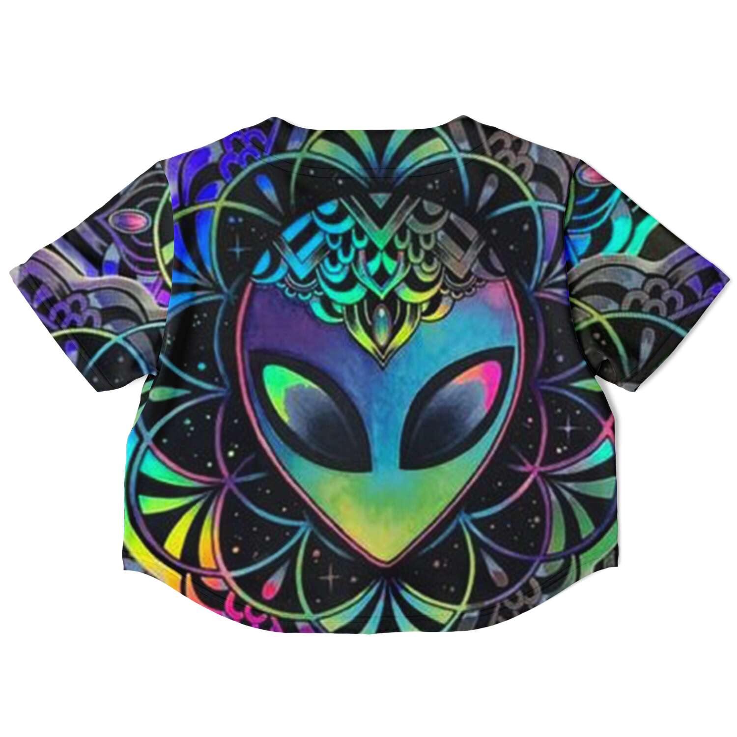  Alien Rave Cropped Baseball Jersey, [music festival clothing], [only clout], [onlyclout]