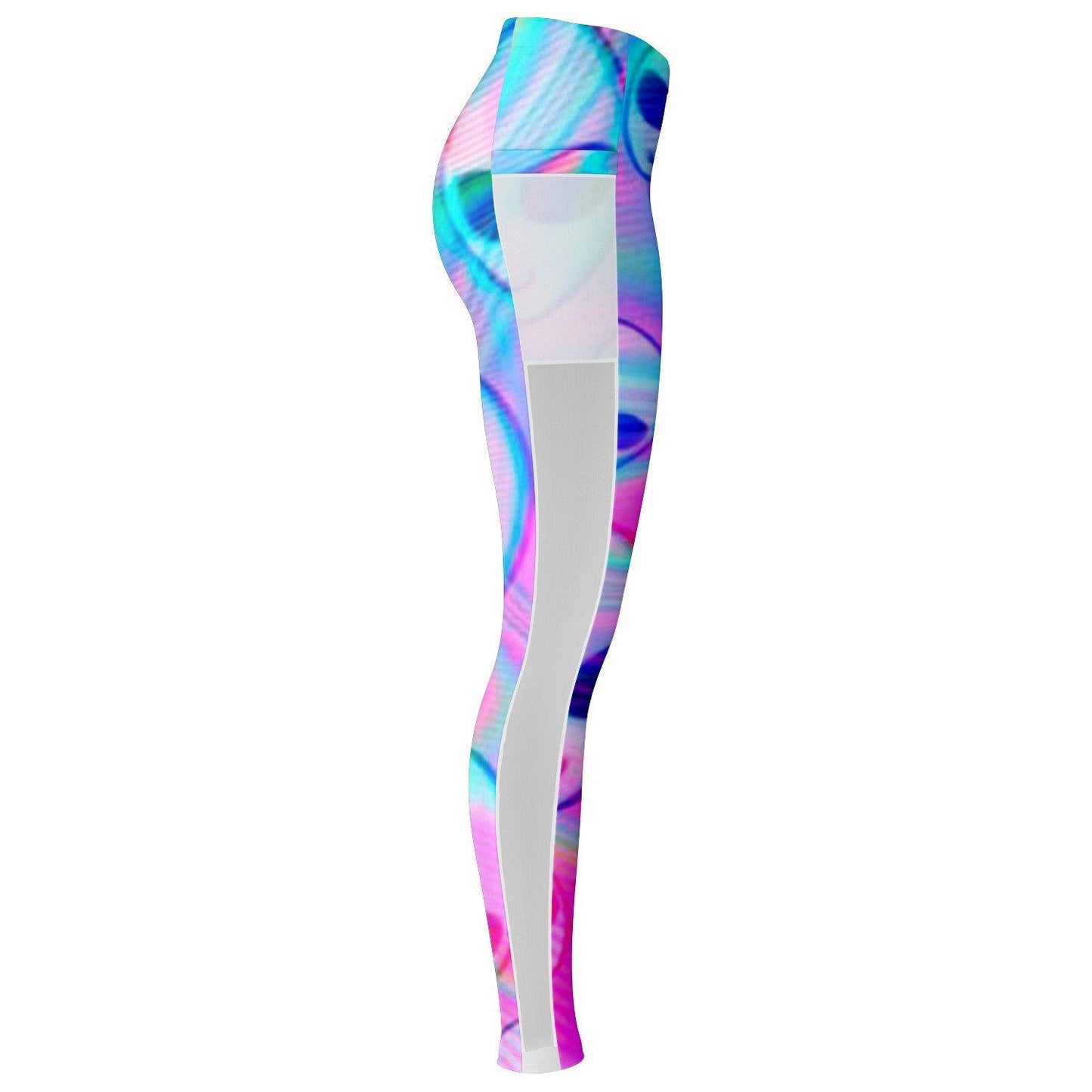 Alien Trippy Music Festival Pocket Leggins - OnlyClout