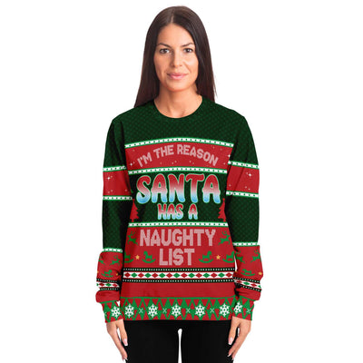 Santa Naughty List Ugly Christmas Sweater