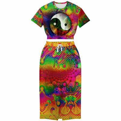 Colorful Yin Yang Womens Full Festival Body Outfit