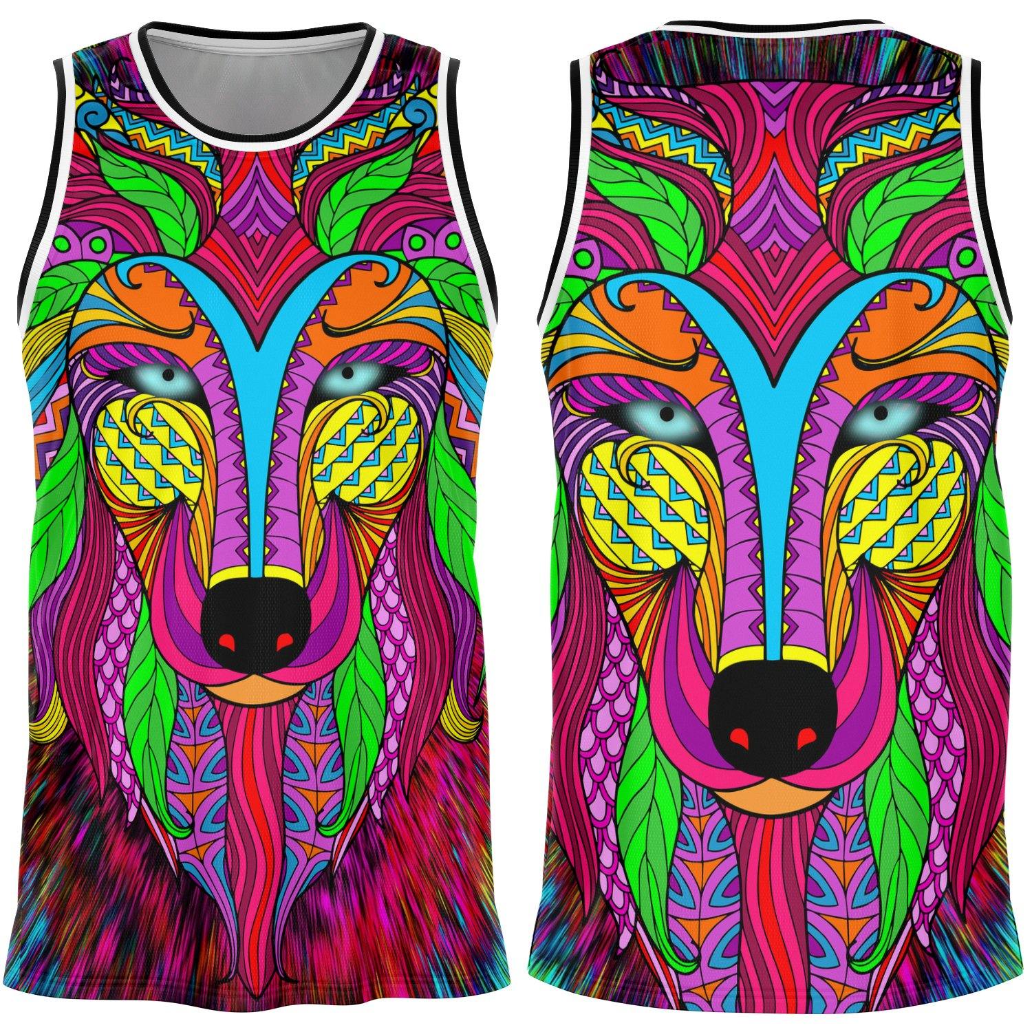 Lone Wolf Lights Basketball Jersey - OnlyClout