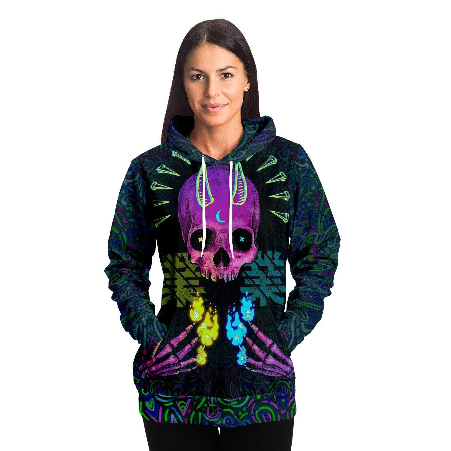 Trippy Skull Hoodie - OnlyClout