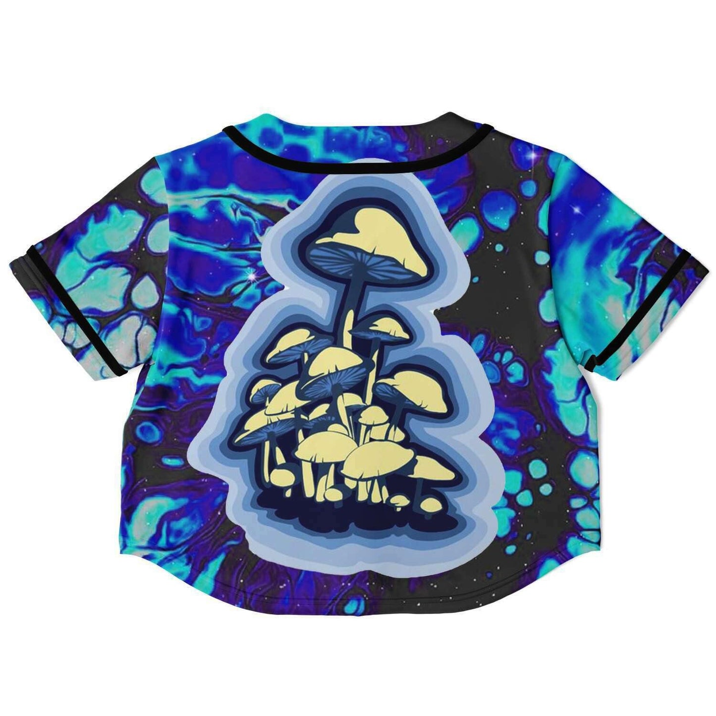  Mushrooms  Rave Cropped Baseball Jersey, [music festival clothing], [only clout], [onlyclout]