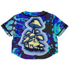 Mushrooms  Rave Cropped Baseball Jersey, [music festival clothing], [only clout], [onlyclout]