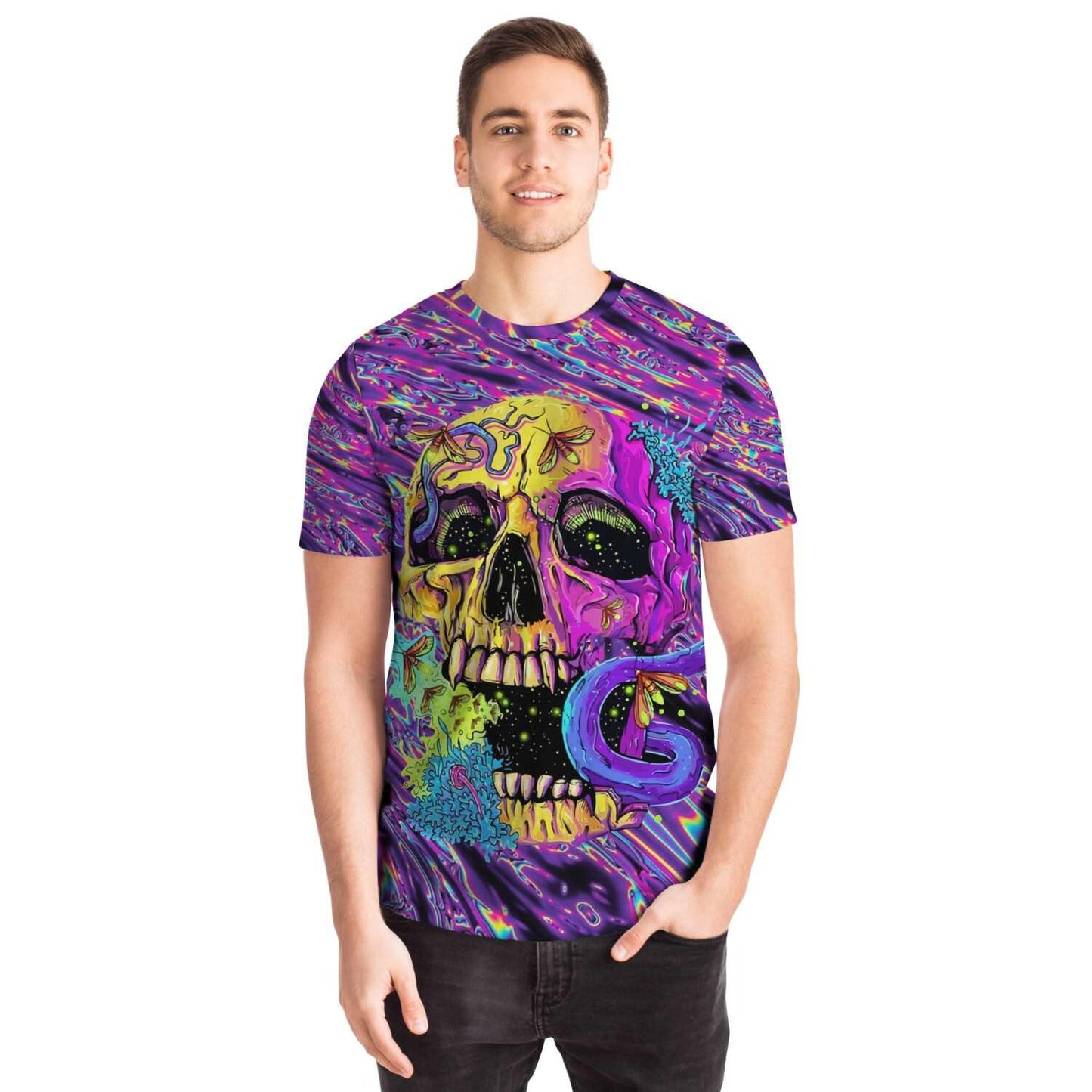 Psychedelic Skull T-Shirt - OnlyClout