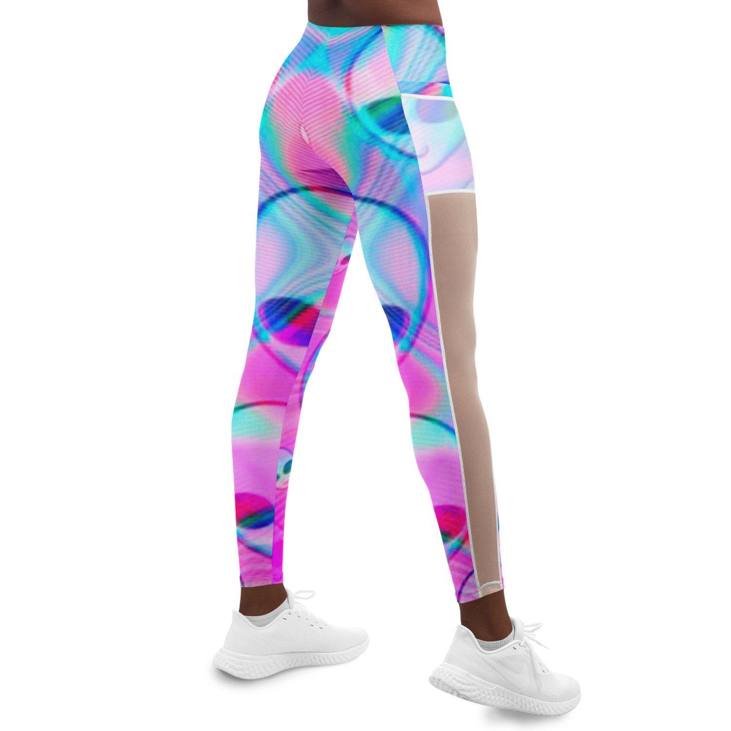 Alien Trippy Music Festival Pocket Leggins - OnlyClout