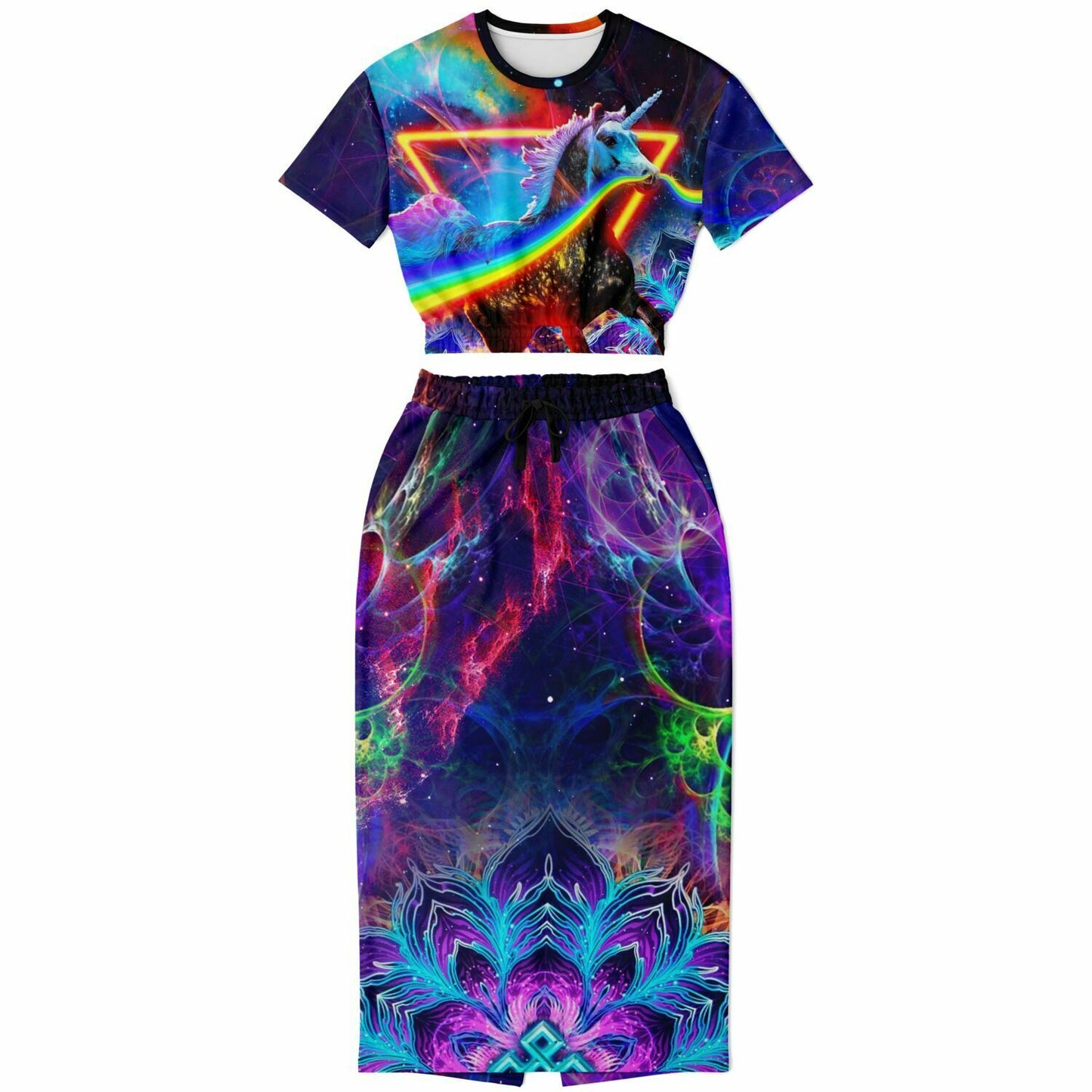 Rainbow Unicorn Womens Full Festival Body Outfit