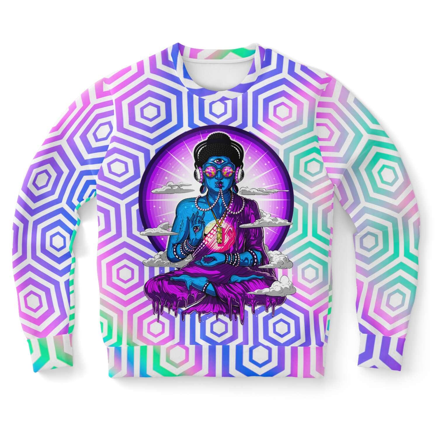  God of Festival Holographic Sweatshirt, [music festival clothing], [only clout], [onlyclout]