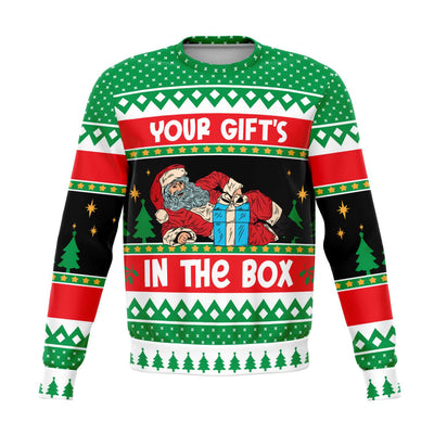 Gift In The Box Naughty Ugly Christmas Sweater