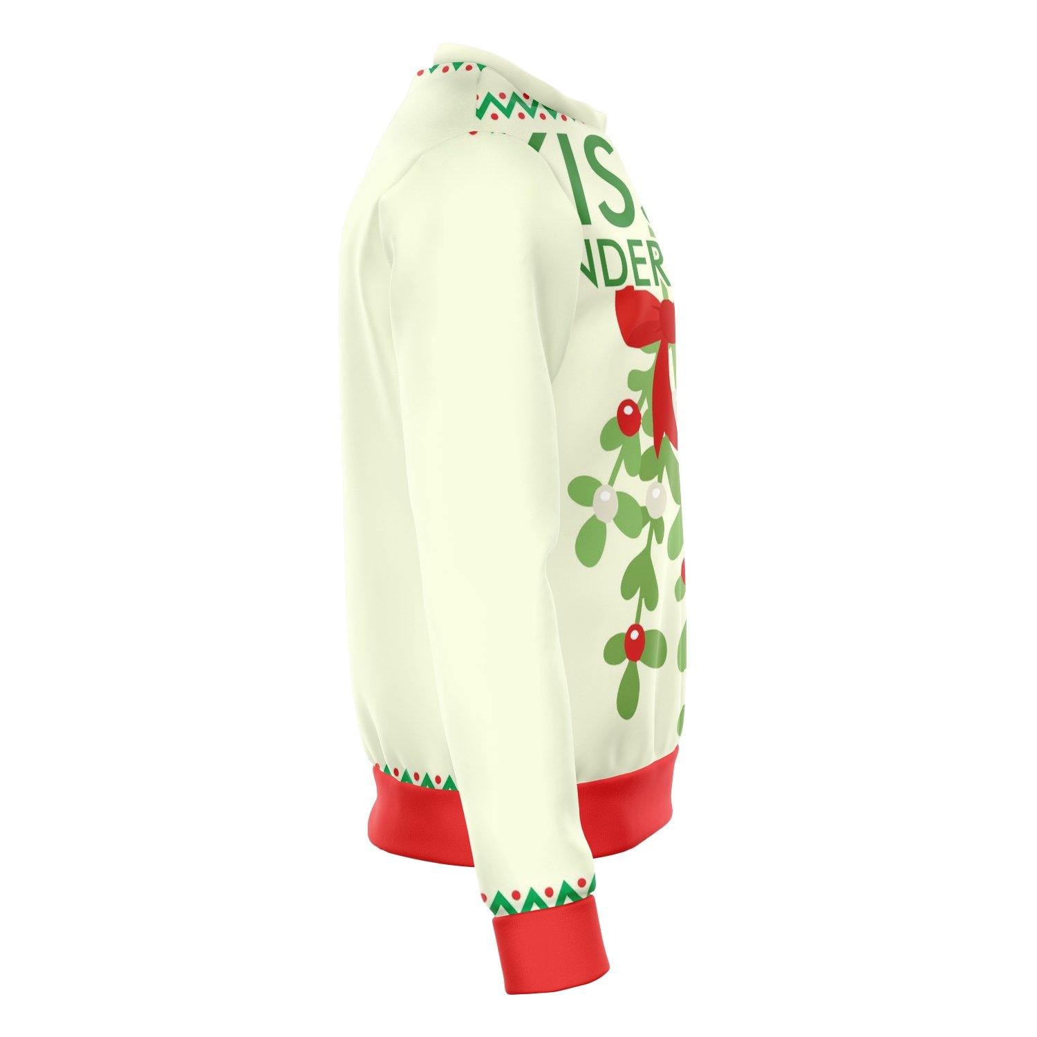 Kiss It under the mistletoe funny ugly Christmas sweater - OnlyClout