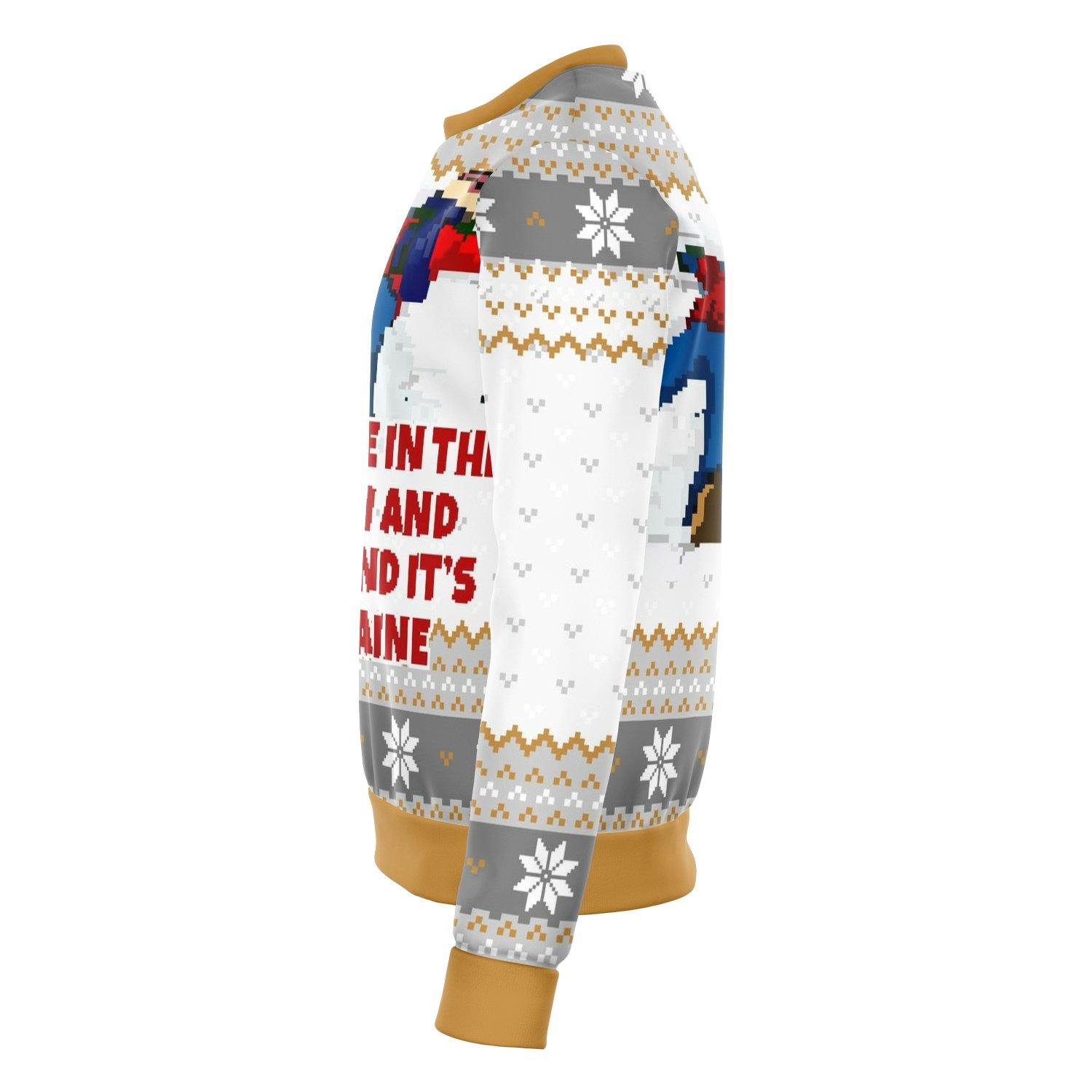 Lets Lie In The Snow And Pretend Dank Ugly Christmas Sweater - OnlyClout