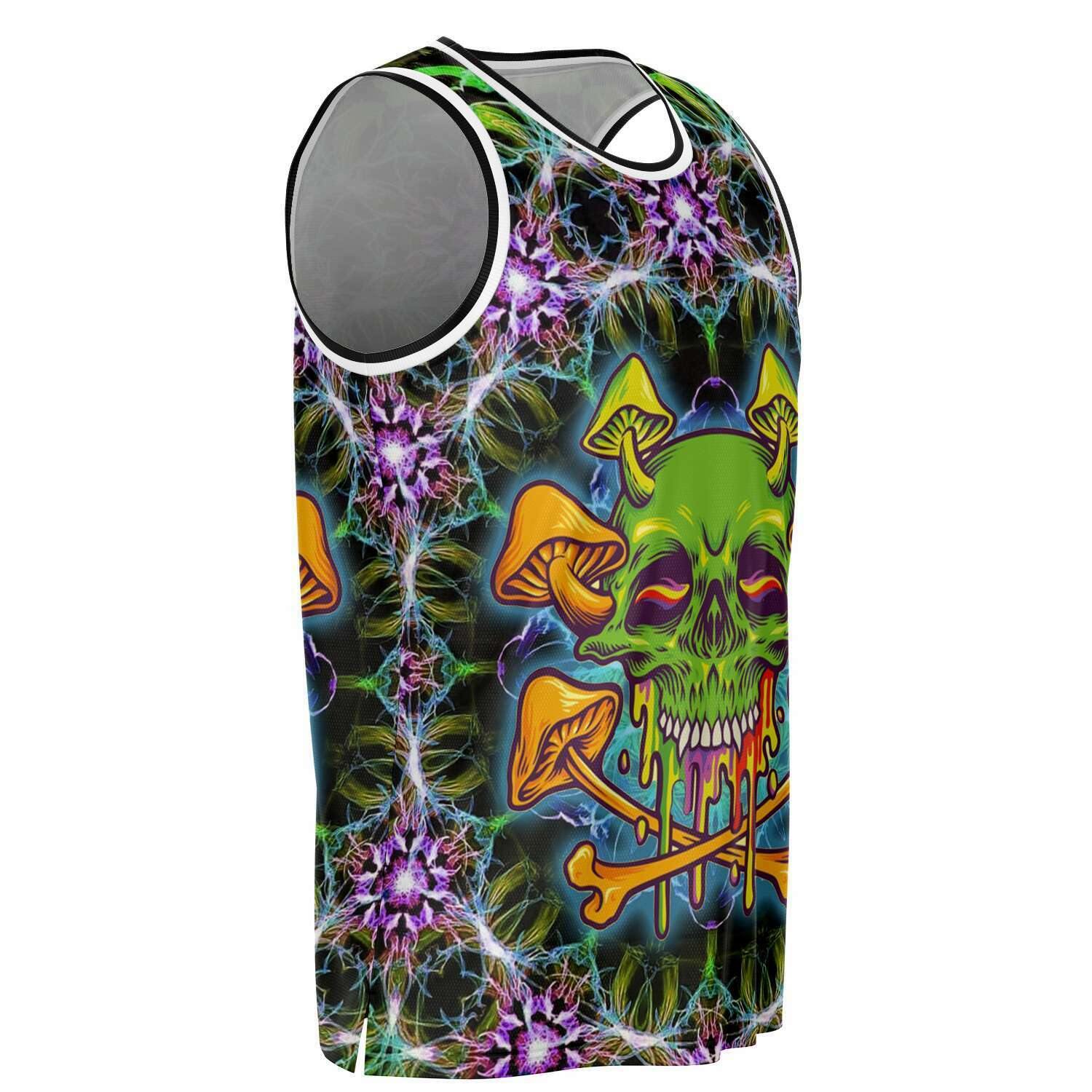 Sugar Skull Mushroom Basketball Jersey - OnlyClout