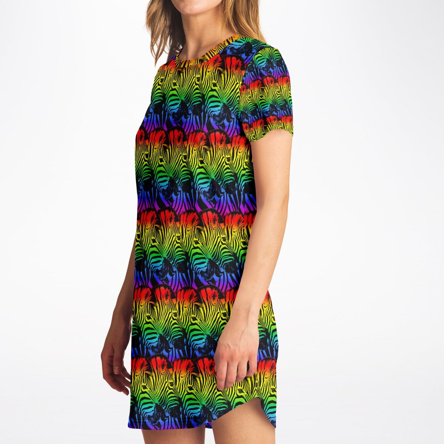 Trippy AF Zebra T-Shirt Dress