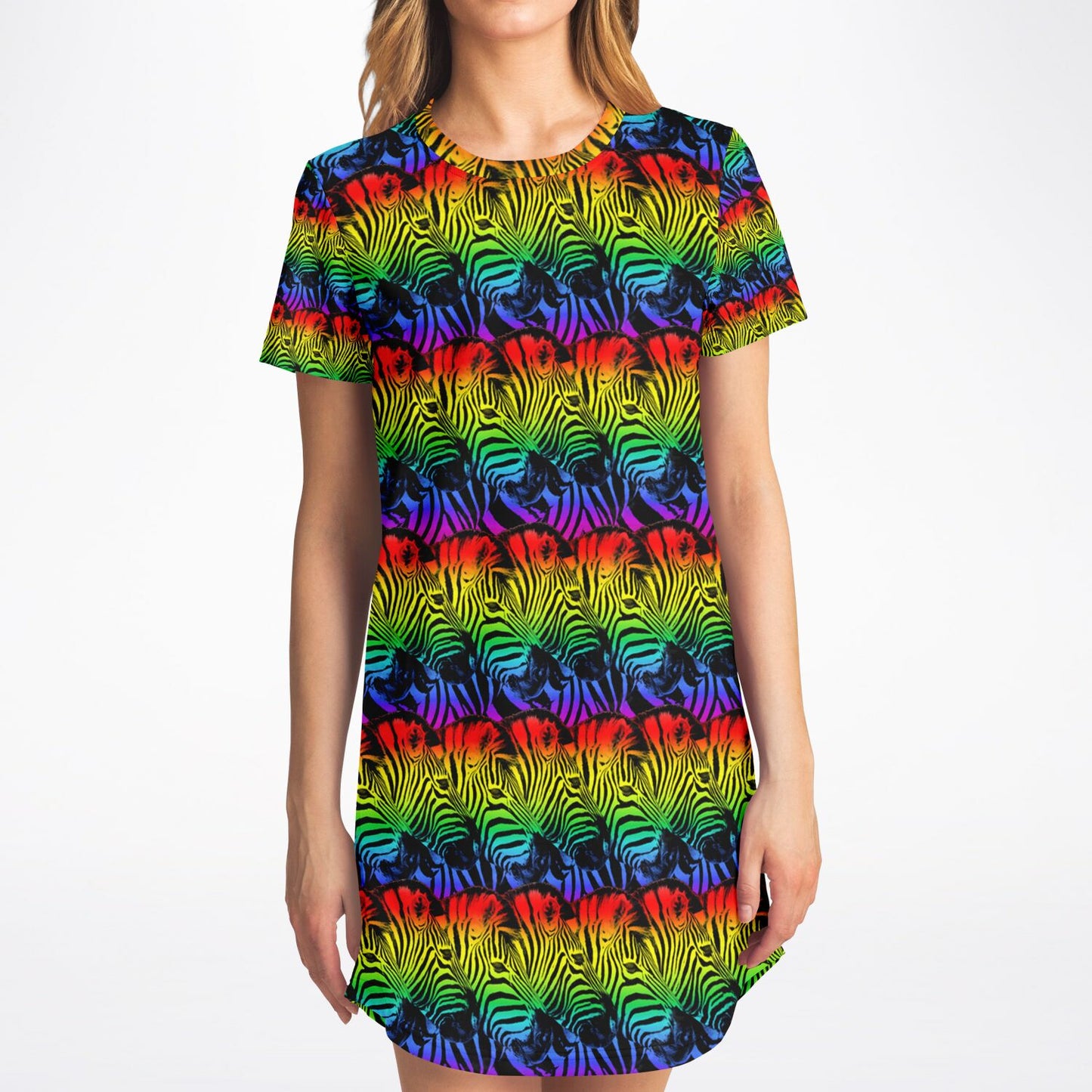 Trippy AF Zebra T-Shirt Dress