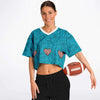 Drippy Love Rave Cropped Football Jersey, [music festival clothing], [only clout], [onlyclout]