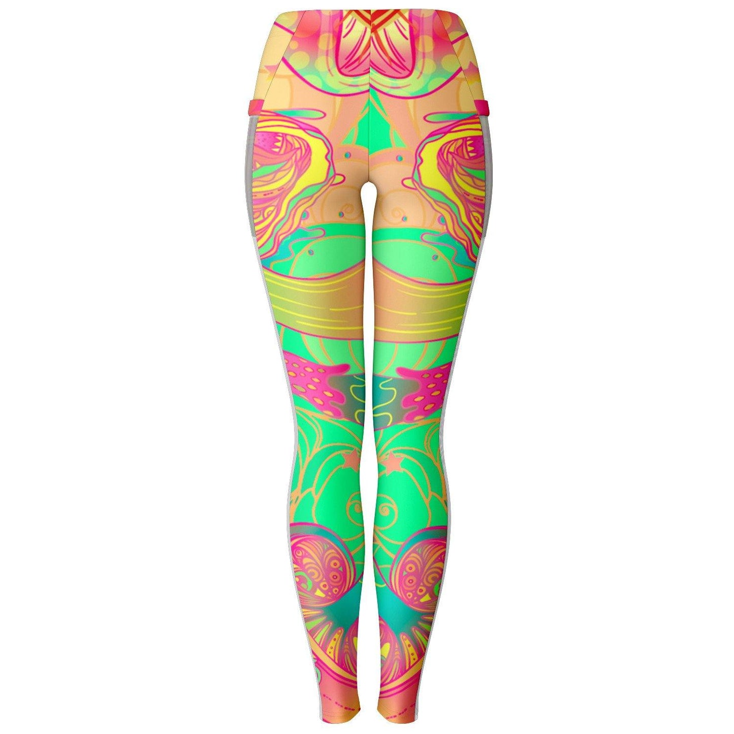 Mushroom Love Music Festival Pocket Leggins - OnlyClout