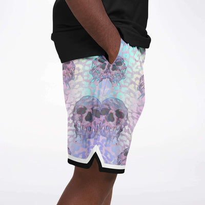 Skull Hologram Basketball Shorts - OnlyClout