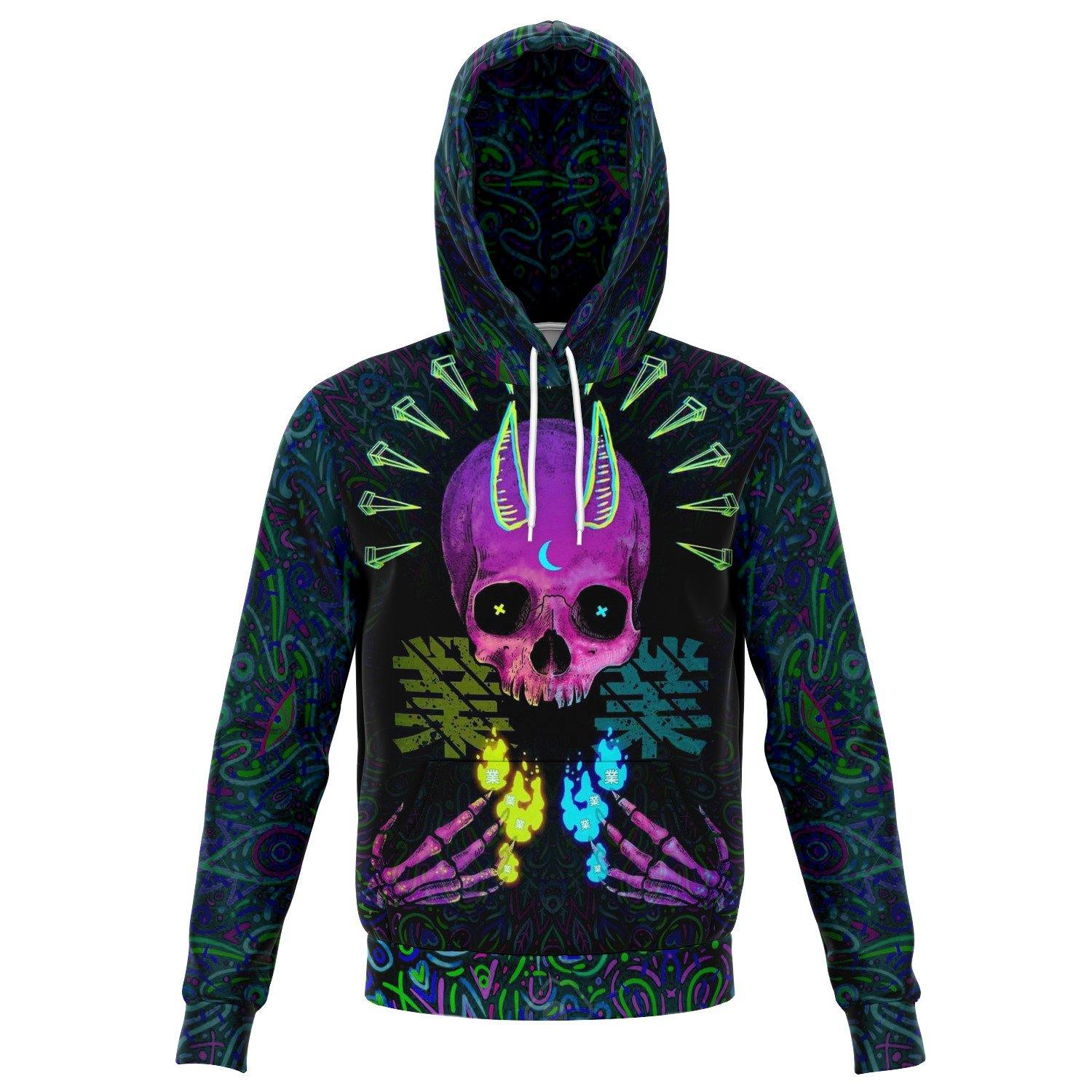 Trippy Skull Hoodie - OnlyClout