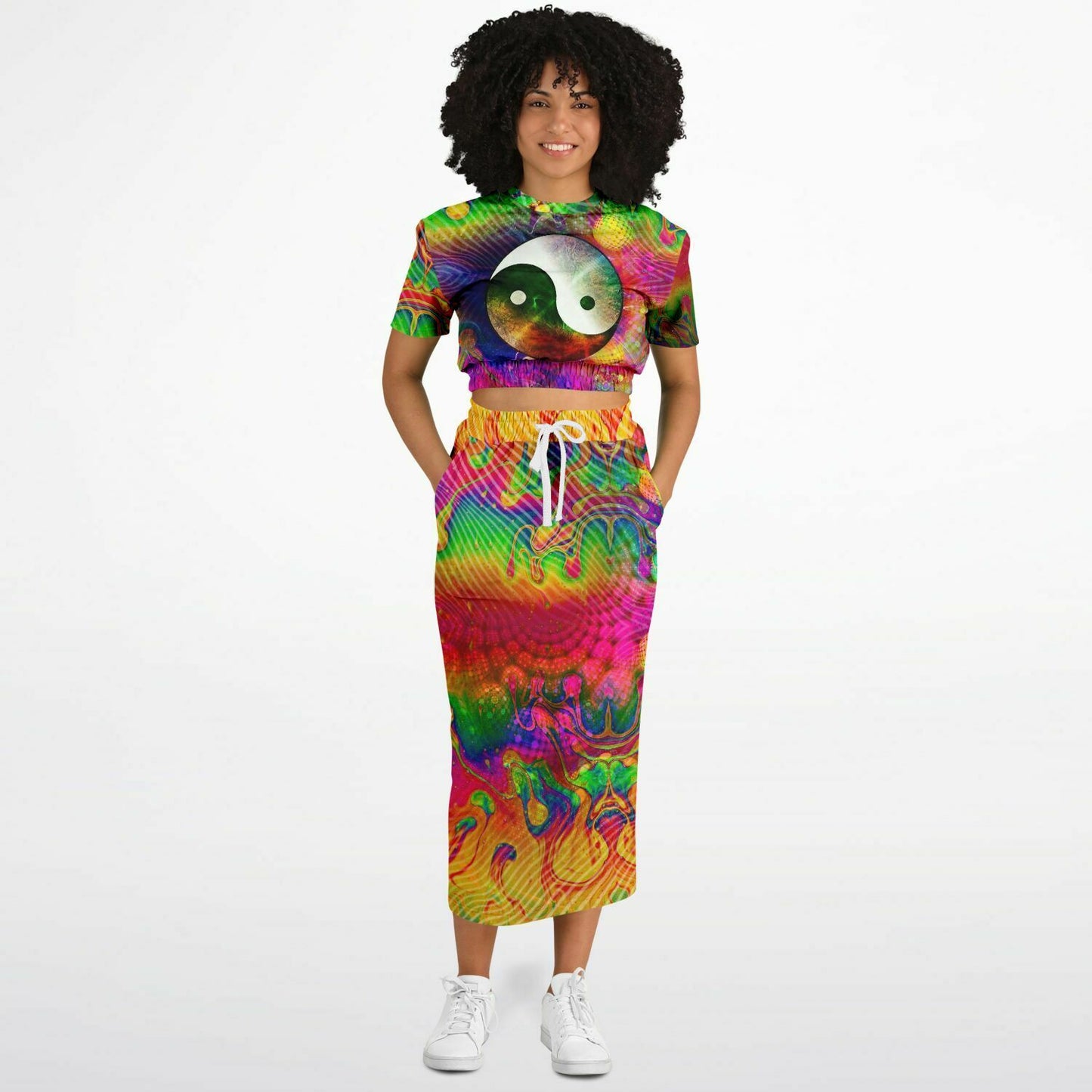 Colorful Yin Yang Womens Full Festival Body Outfit