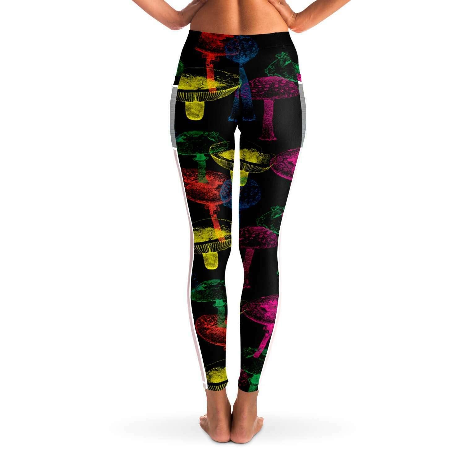 Psy Mushrooms Music Festival Pocket Leggins - OnlyClout